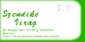 szendike virag business card